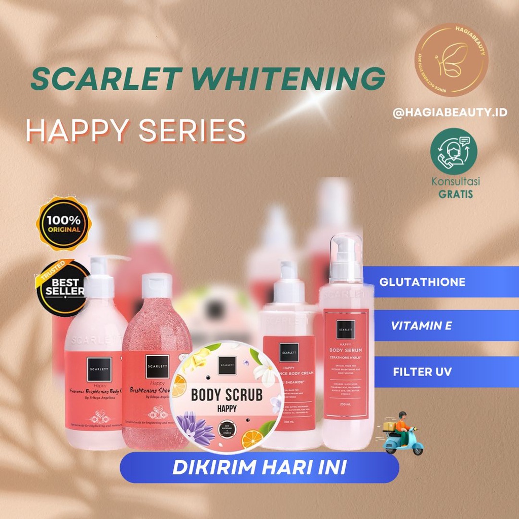 Bisa COD - SCARLETT WHITENING HAPPY SERIES ~ Scarlet Happy