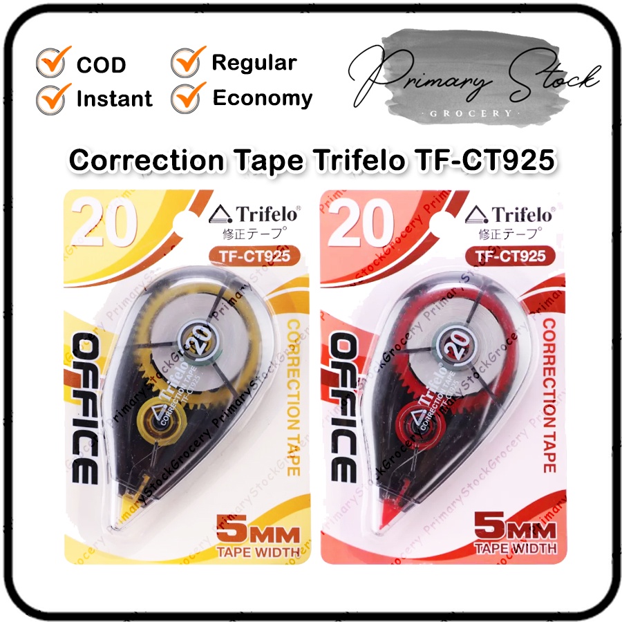 

Correction Tape Transparan Tip Ex Kertas Roll CT 925 Trifelo TF-CT925