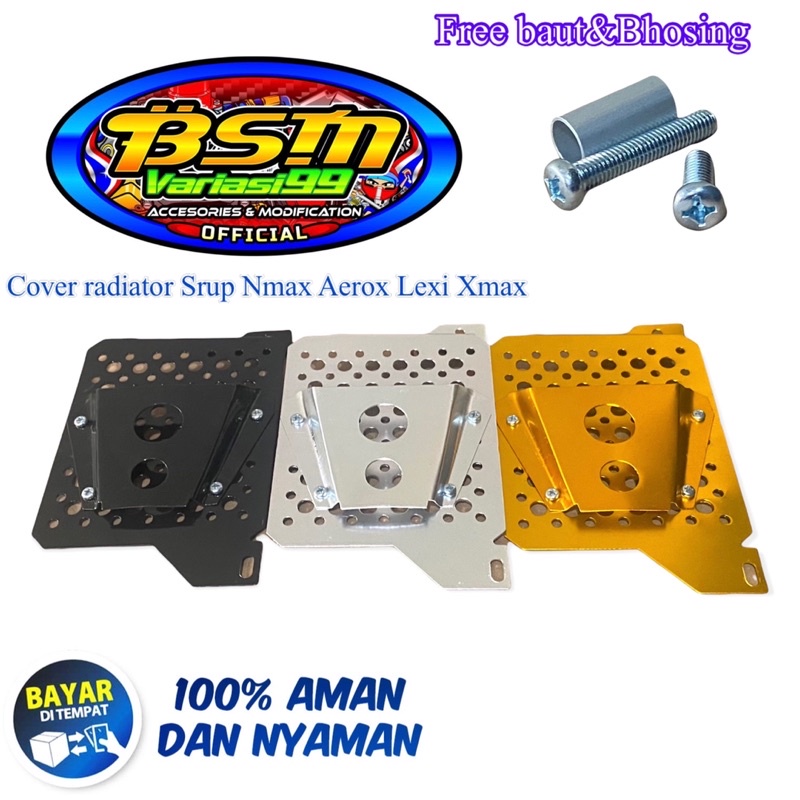 Cover tutup radiator cnc warna model scup nmax aerox lexi xmax TUTUP RADIATOR VARIASI WARNA AEROX NMAX LEXI