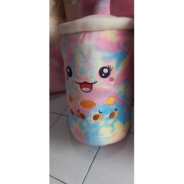 0Boneka Boba Rainbow Jumbo 60cm LED dan non LED bahan yelvo lembut