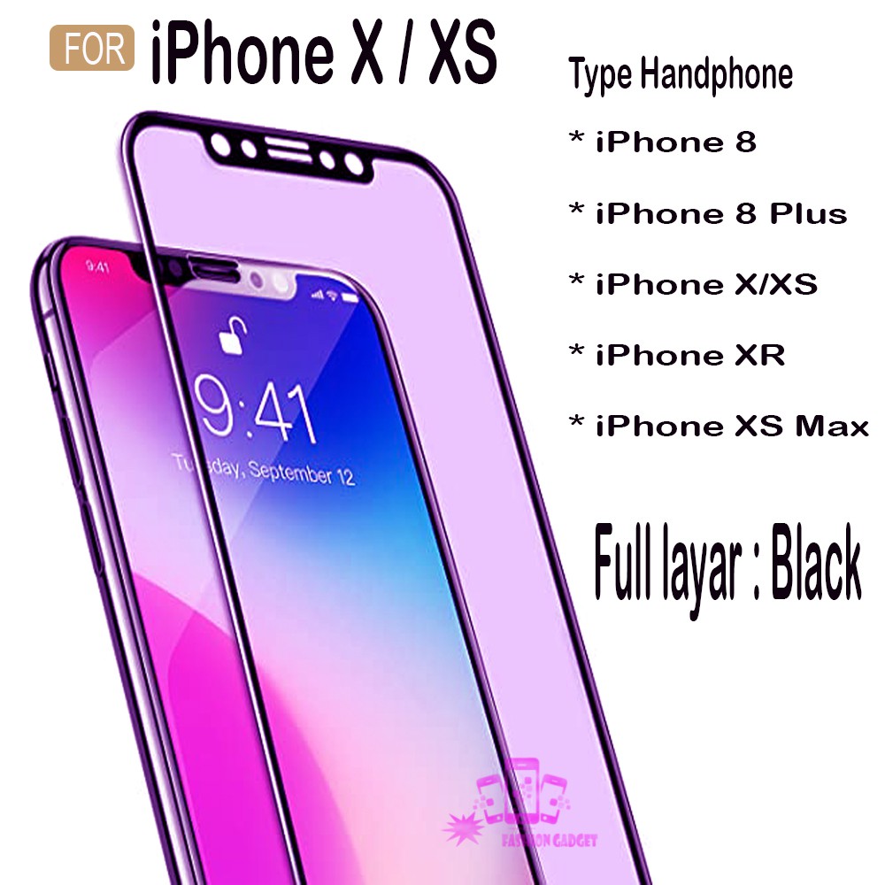 Tempered Glass For iPhone 8 / iPhone 8+ / iPhone X / iPhone XS / iPhone XR /iPhone XS Max Anti Gores Kaca Temper Glass Full Layar