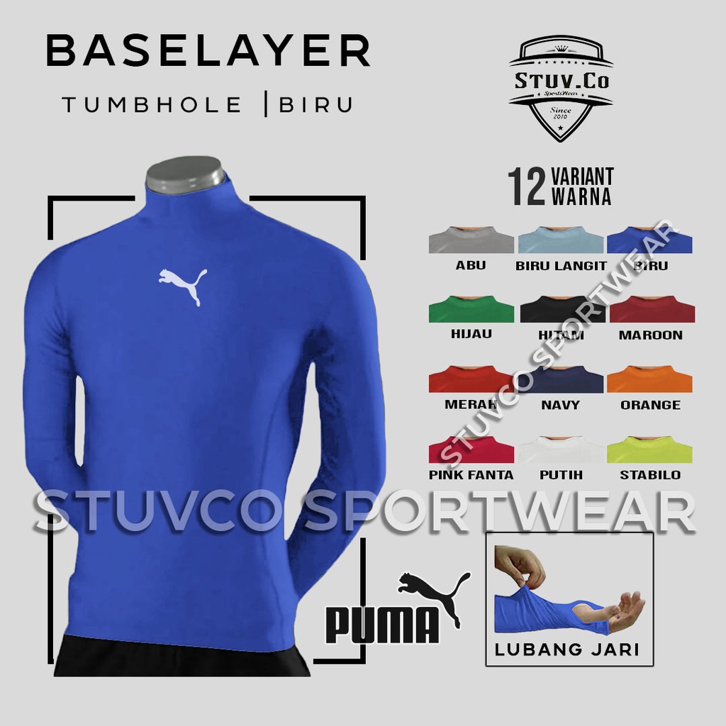 BASELAYER LONGSLEEVE THUMBOLE MANSET LUBANG JEMPOL MANSET TANGAN PANJANG JARI DIVING LARI SEPEDA OLAHRAGA PRIA WANITA