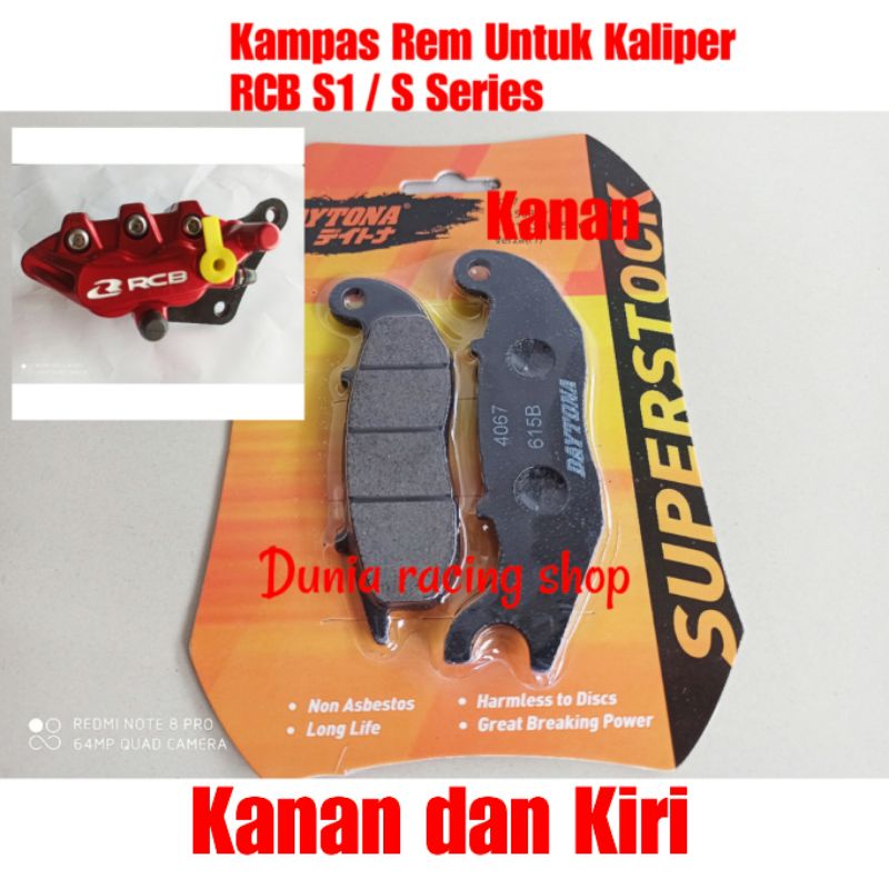 Kampas rem untuk Kaliper RCB S1 S Series Kanan Kiri