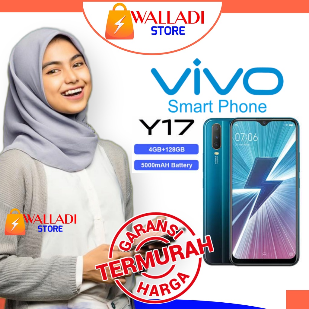 [GRATIS ONGKIR] VIVO Y17 4/128 Fullset Second Original Seken Murah Bekas Like New