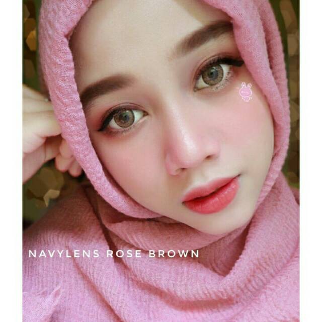 Softlens Omega Navy Lens FLAT DIA 15.00mm MINUS RoseBlack RoseGrey RoseBrown  ( -3.25 s/d -6.00 )/Lensa  Kontak/BS