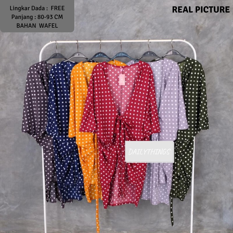 (COD) Daily Things Cardigan Polkadot 6 Warna Fit XXL LD FREE