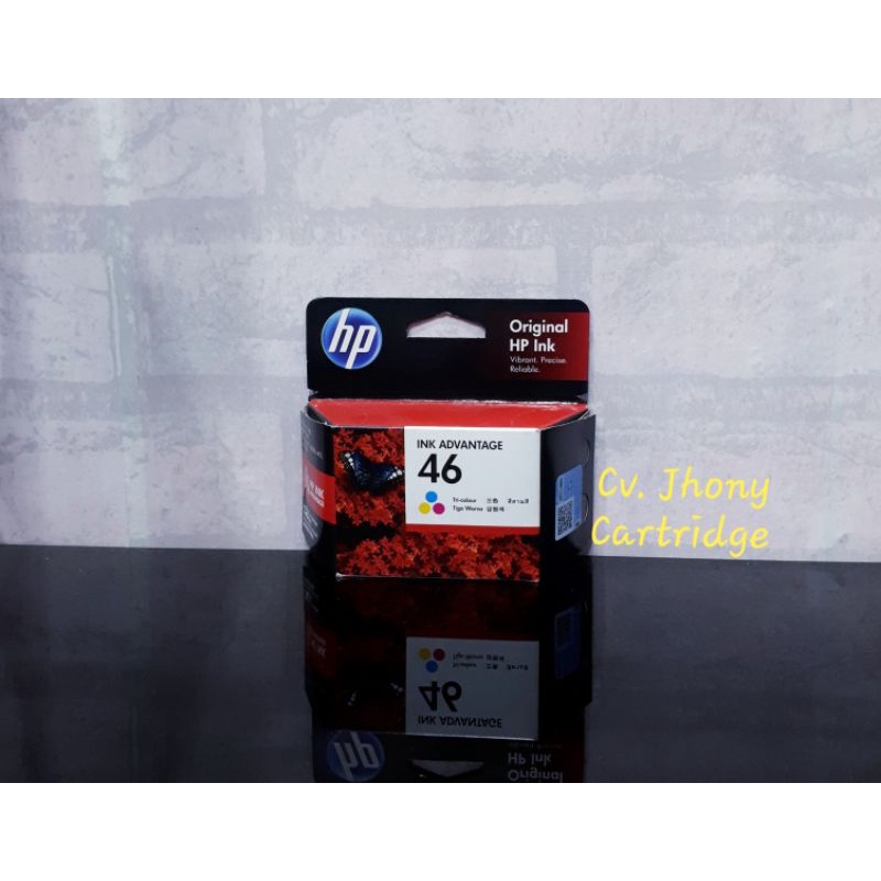 Tinta Cartridge HP 46 Black Hitam Warna tri colour