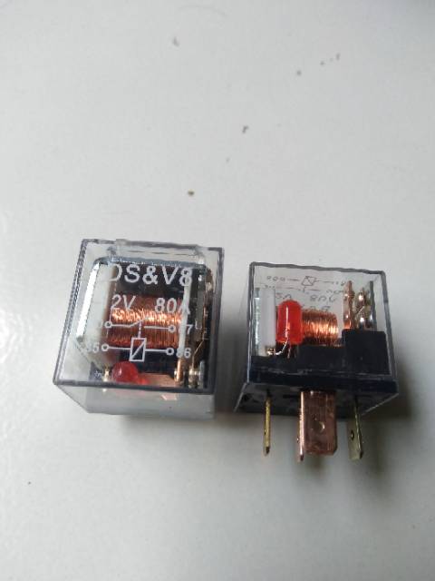 Relay Lampu atau Klakson 4 kaki 12v / 24v