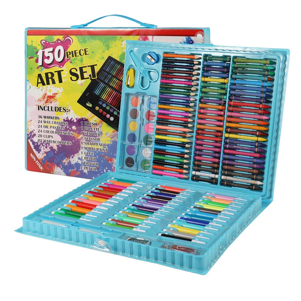 SHENAR ART SET 150 IN 1 / ALAT GAMBAR &amp; LUKIS / CRAYON, SPIDOL , PENSIL WARNA, CAT SET 150 MACAM WARNA SET KOPER