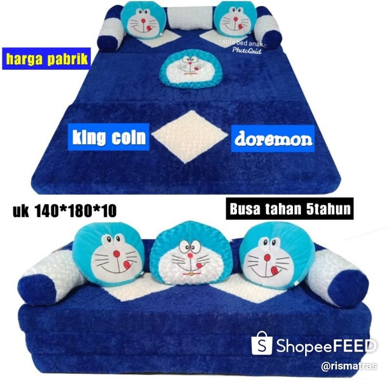 New sofa bed kasur lipat kasur busa bed sofa rasfur kain bulu cocok utuk ruang santai