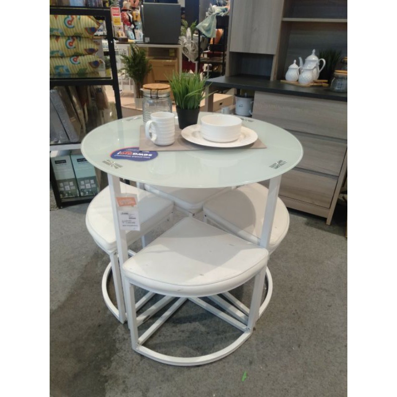✨PROMO✨ ZEUS DINING SET WHITE by Informa