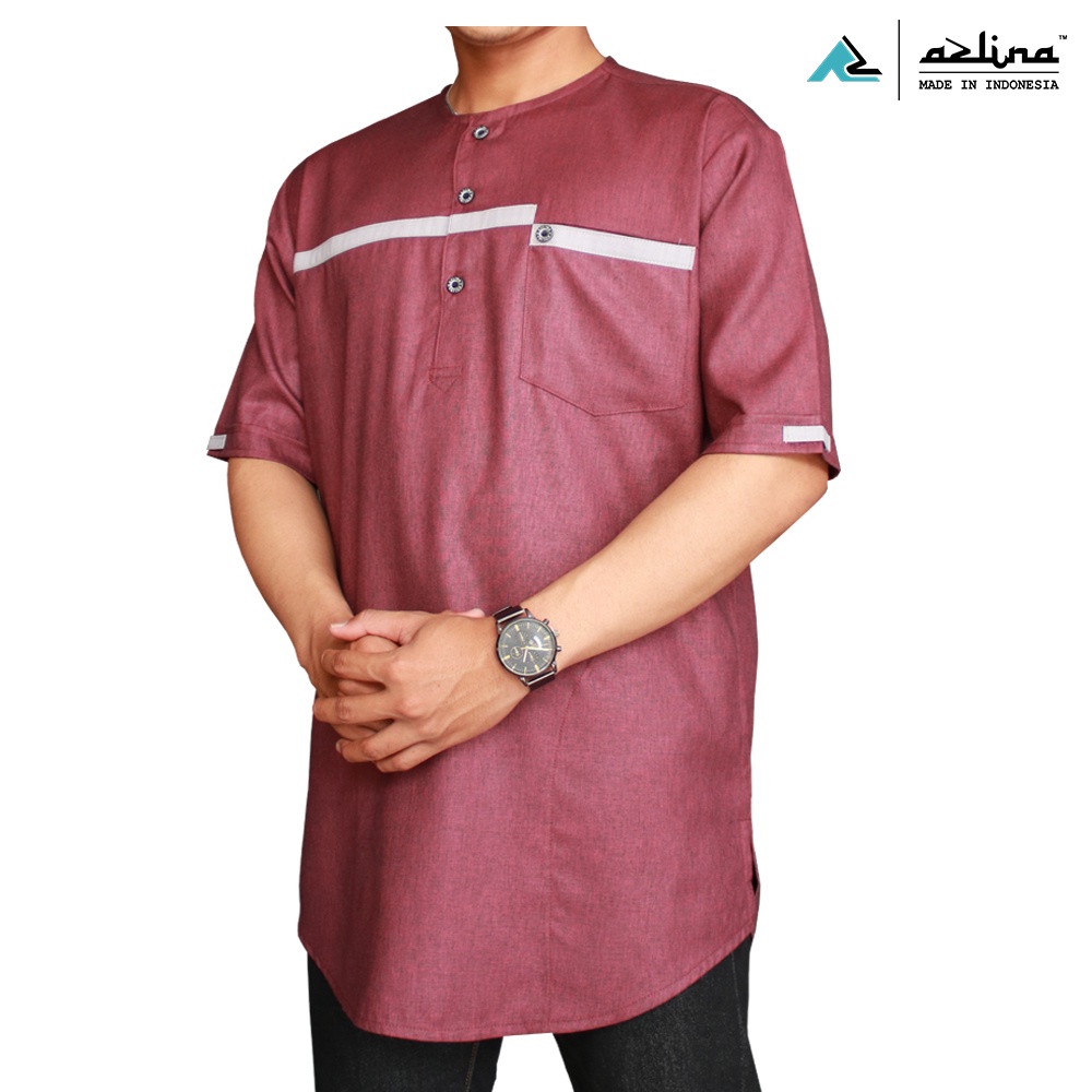 Terbaru baju koko kurta pakistan katun baju fashion muslim AZLINA pakaian muslim pria