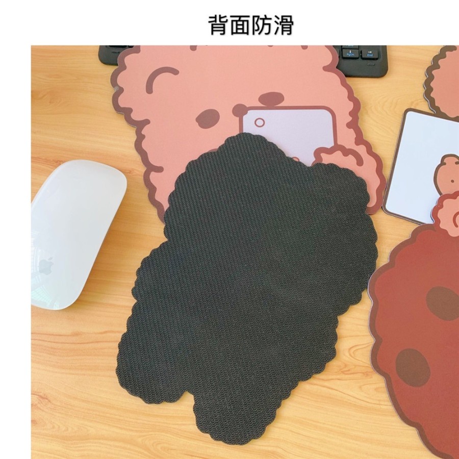 MPBE mousepad laser cut beruang chocolate bear alas mouse pad