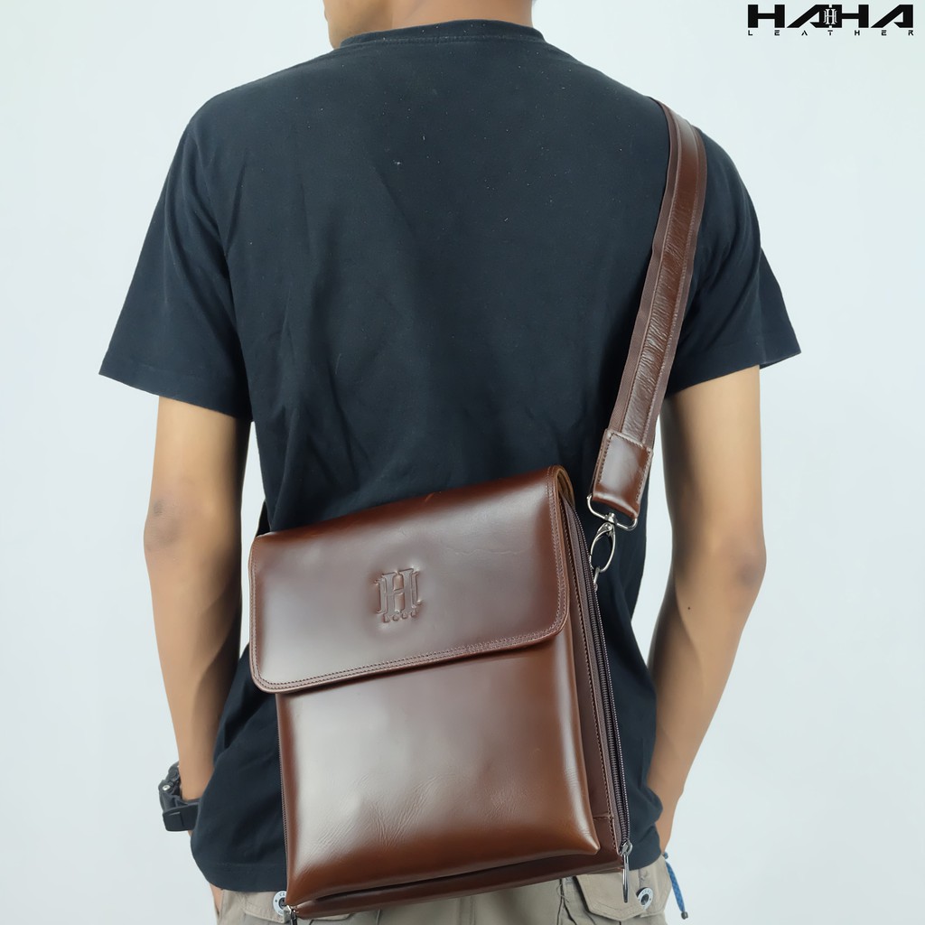 BELLARD Tas Kulit Sapi Slingbag Tas Selempang Tas Pria Laki Tas Tablet - Originale Leather Bag