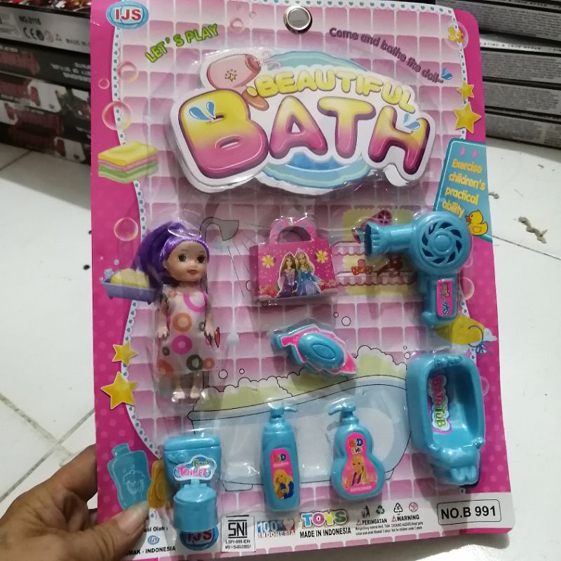 PROMO COD B991 MAINAN BEAUTIFUL Bath + BONEKA