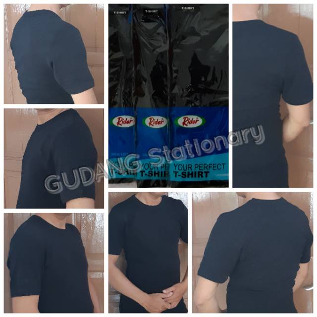 RIDER Kaos Pria Lengan Pendek O-Neck R223B Hitam