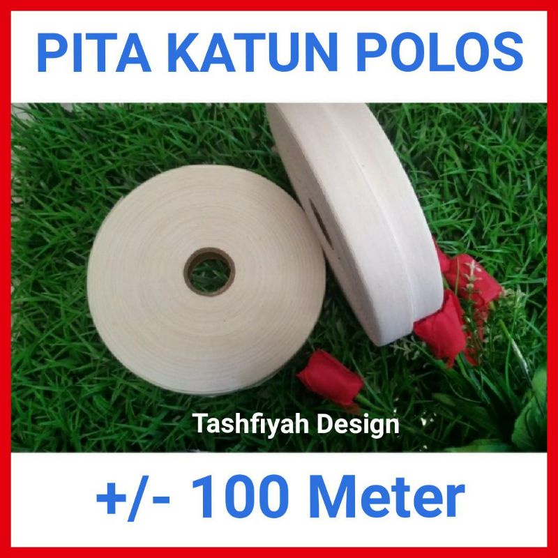 

Pita Katun Putih 1 cm 2cm 3cm Label Polos Roll Hitam 2,5cm 100 yard