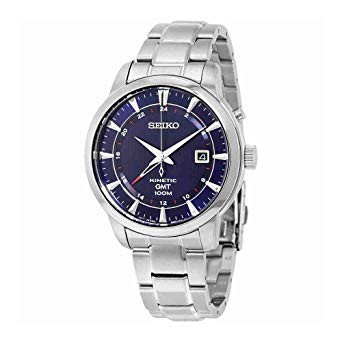 Seiko Mens SUN031P1 Kinetic GMT Blue Dial | Jam Pria SUN031