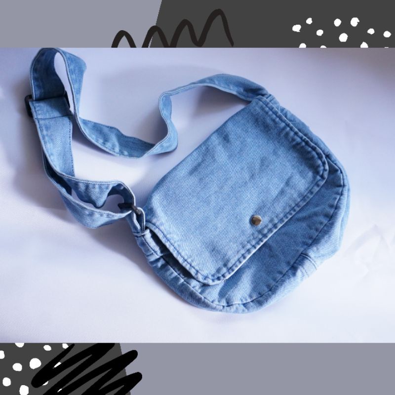 DENIM SLING BAG.MESSENGER POSTMAN UNISEX