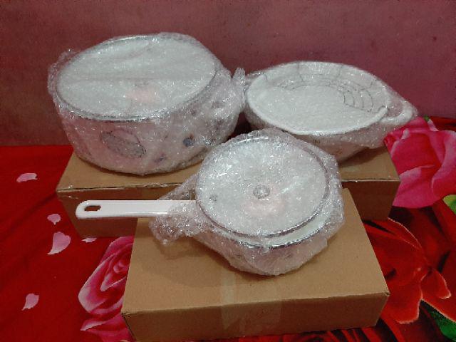 Panci, Dutch Oven Enamel Chefina D24cm W/glass Lid Beauty In The Kitchen