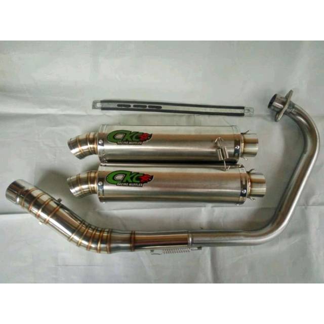Knalpot racing CKC, leher semi, slincer model bulat d50 p30 pnp cb/gl/mp