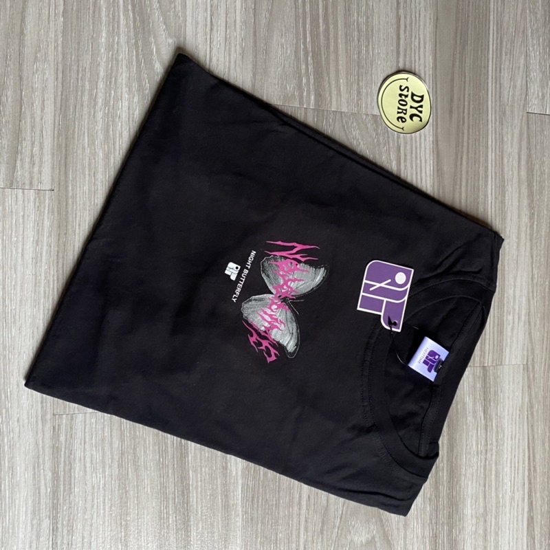 KAOS T-SHIRT BAJU DISTRO PRIA ORIGINAL CASUAL SHIRT NEXT-TIME BUTTERFLY HITAM - Hitam, M