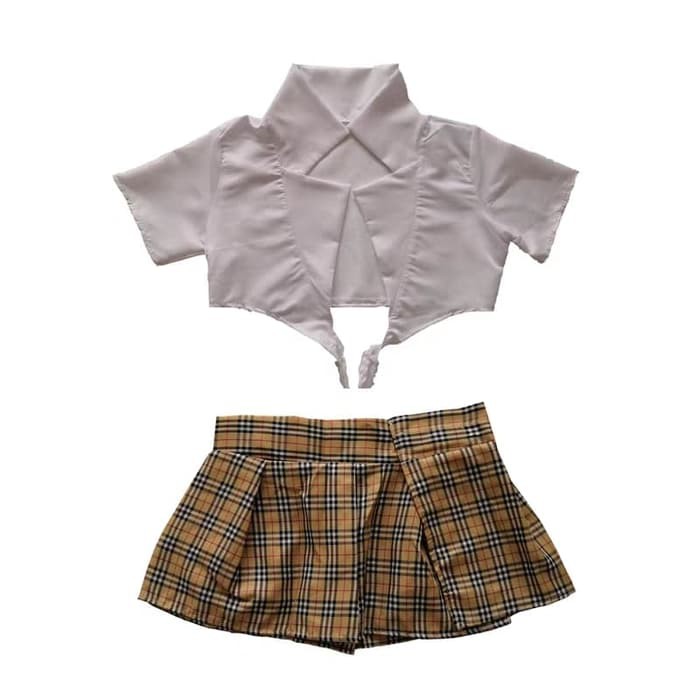 Sexy Lingerie School Japan Student Cosplay Uniform Costume Piyama A216 - Putih, Free