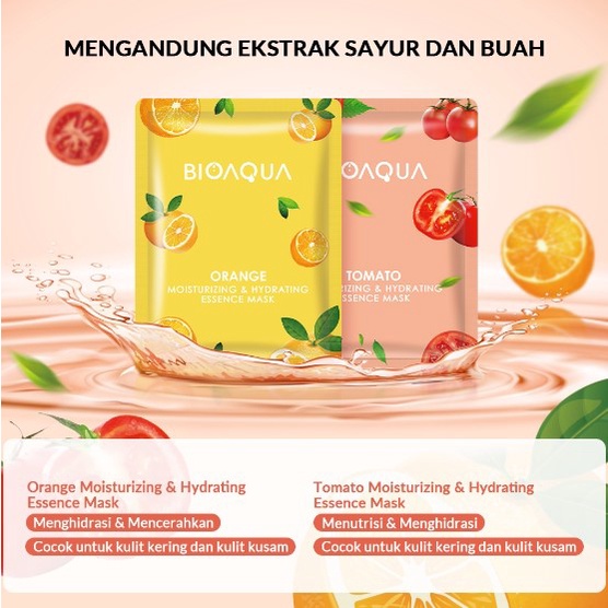 BIOAQUA VEGETABLE AND FRUIT ESSENCE MASK PLANT BASE SHEET MASK