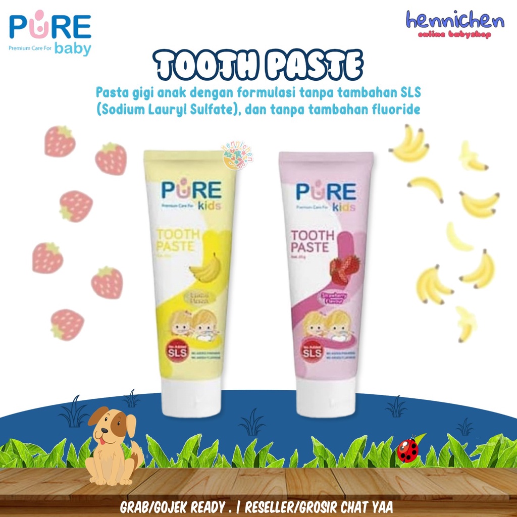 Pure BB Baby &amp; Kids Pasta Gigi / toothpaste / Odol Bayi Pure Kids 6m+