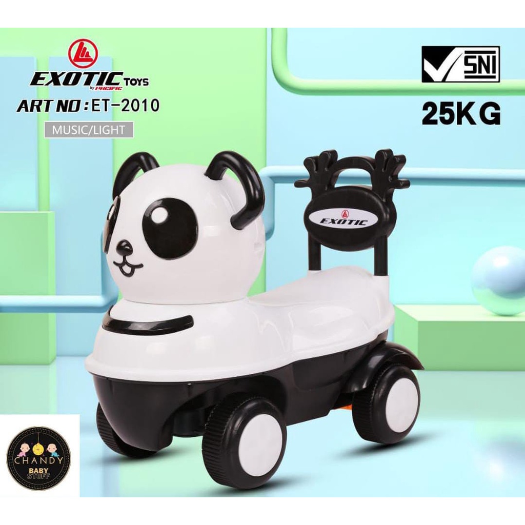 EXOTIC MAINAN ANAK MOBIL MOBILAN DORONG RIDE ON PANDA ET2010 BEBEK ET2009-ET2010 PUTIH