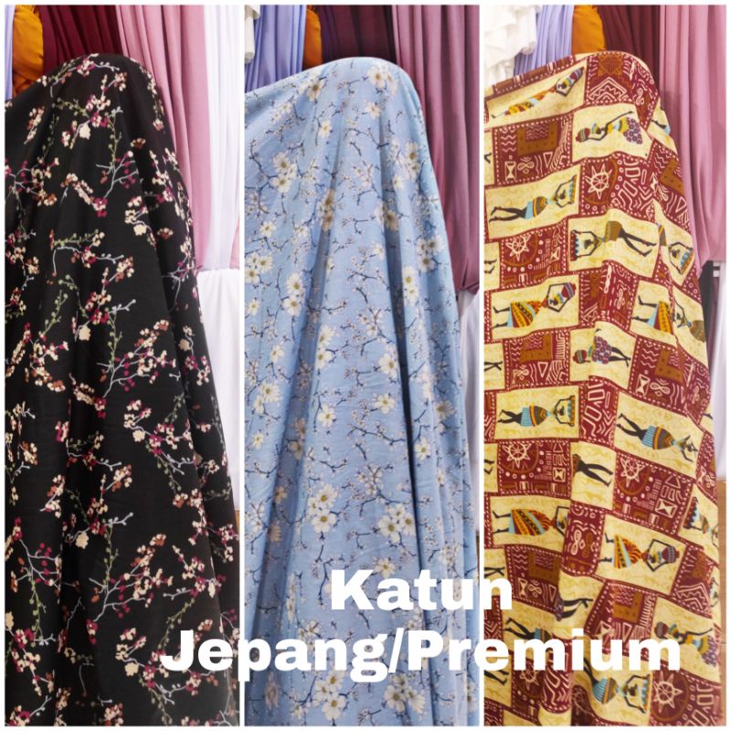Kain Katun Jepang/Katun Premium Motif Harga per 0,5m Baguss Murah Saja