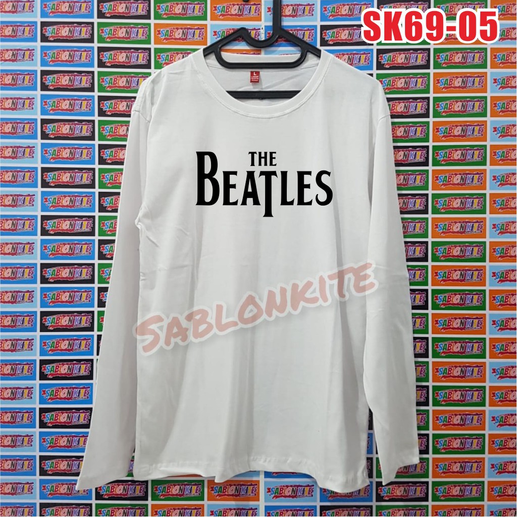 MURAH !! kaos sablon THE BEATLES bahan kaos cotton combed 30S