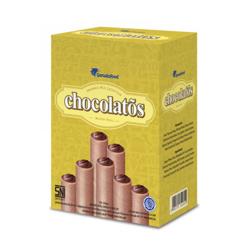 

Gery Chocolatos wafer roll Original (isi 24 pcs)