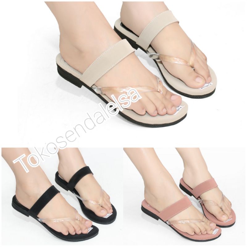 Sandal jepit wanita bening / sendal teplek wanita VL02