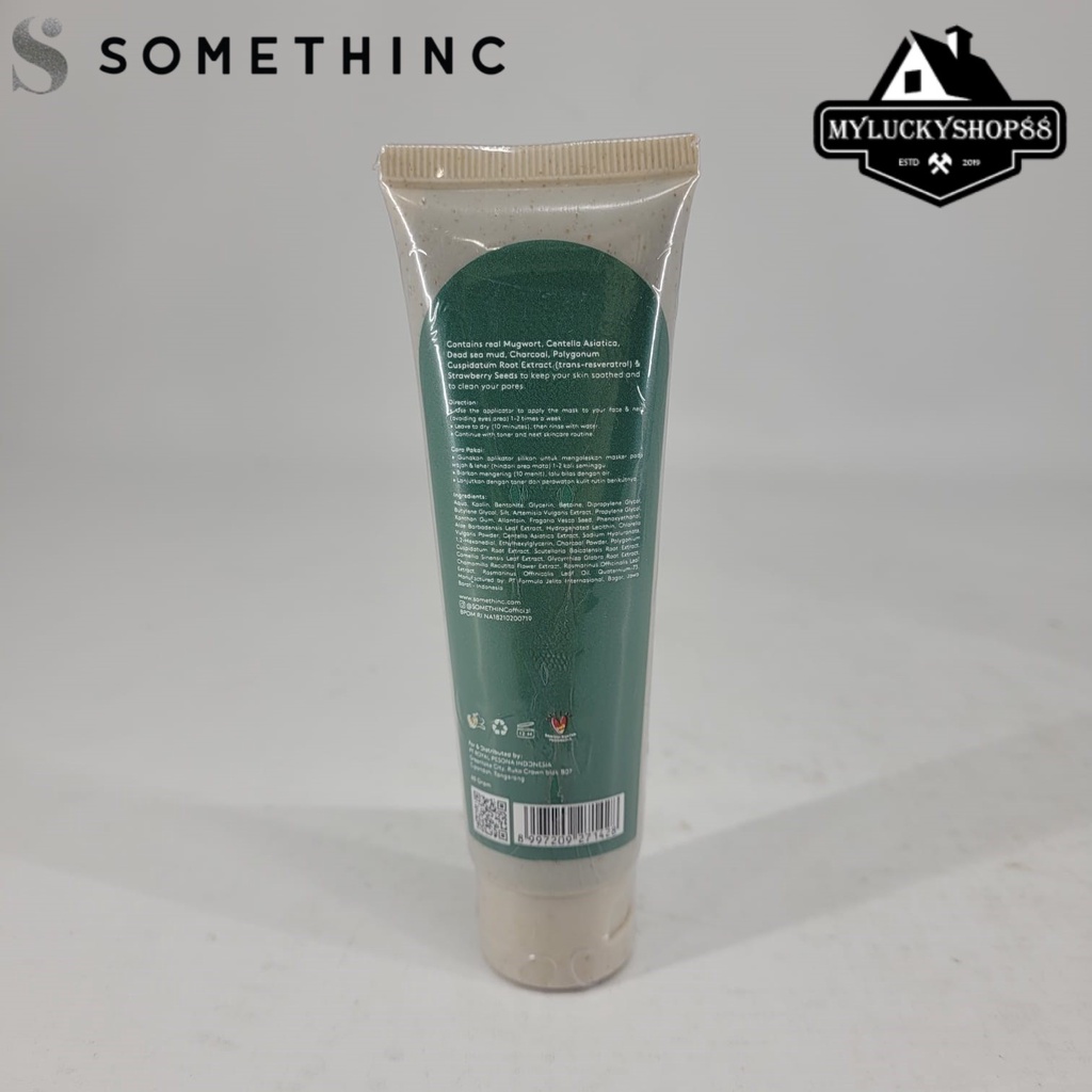 Somethinc Mugwortella Charcoal Deep Pore Cleansing Wash Off Mask 60gr