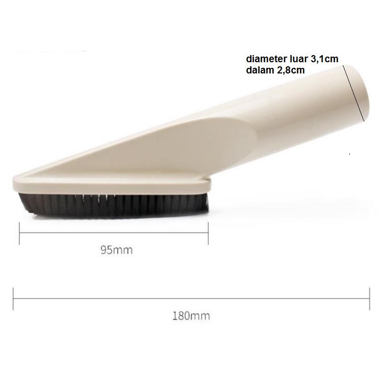 Shelf Brush Vacuum Cleaner Ivory Sikat Rak Warna Gading