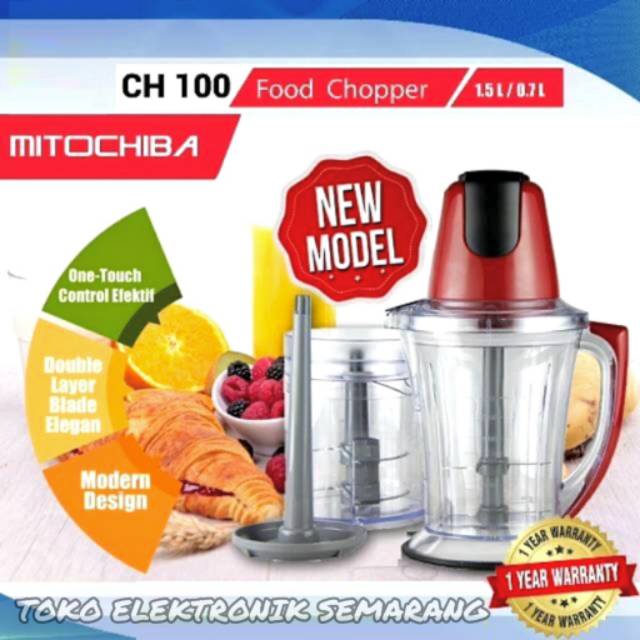 FOOD CHOPPER / BLENDER DAGING / BUMBU MITO MITOCHIBA CH 100 / CH100 GARANSI RESMI ORIGINAL