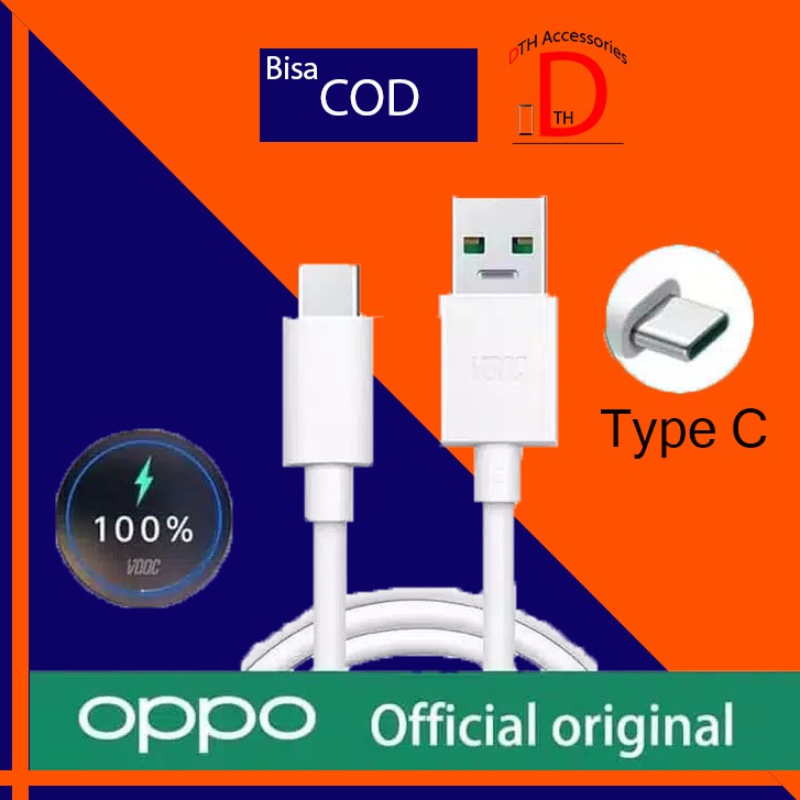 KABEL DATA TYPE C ORIGINAL OPPO VOOC R17 / RENO FAST CHARGING