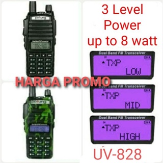 POFUNG UV82 / UV-82 / UV 82 5w & walkie talkie HT upgrade uv828/ Pofung uv 828 up to 8 watt 8w FREE EARPHONE/HEADSET DUAL PTT