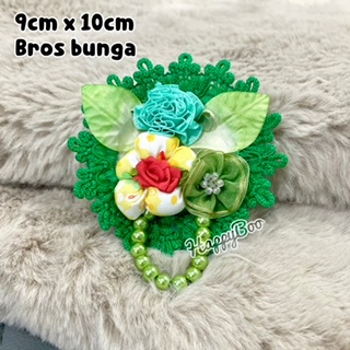 bros bunga mutiara gantung bross pin korsase wedding nikahan kanzashi