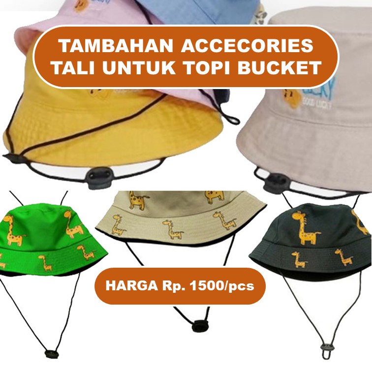 Tambah Accecories Tali untuk Topi Bucket