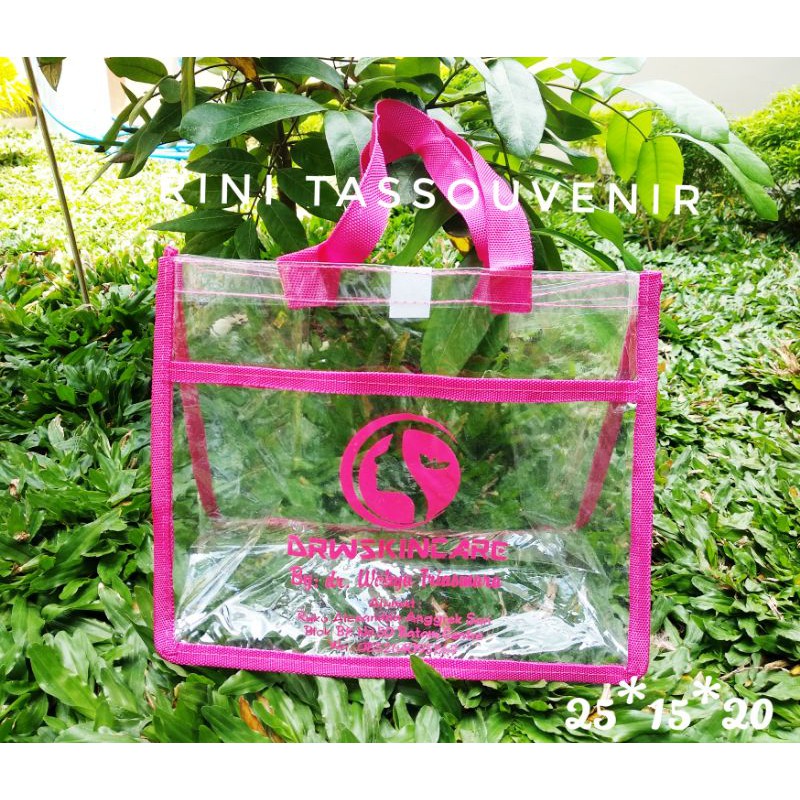 

Tas mika kantong drw skincare - tas mika transparan - tote bag mika