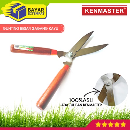Gunting Besar KENMASTER Gagang KAYU Potong Ranting Rumput Dahan Kebun Asli Original