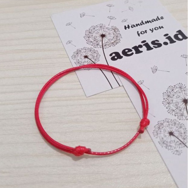 Gelang Inisial Huruf / Gelang Nama / Gelang Couple [MERAH]