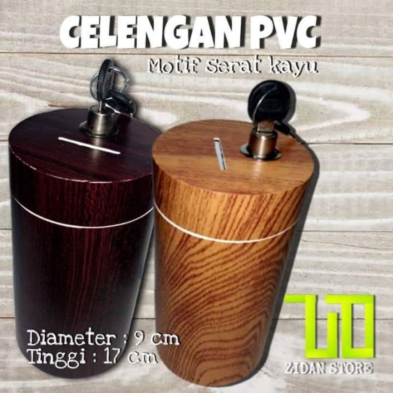 celengan motif serat kayu