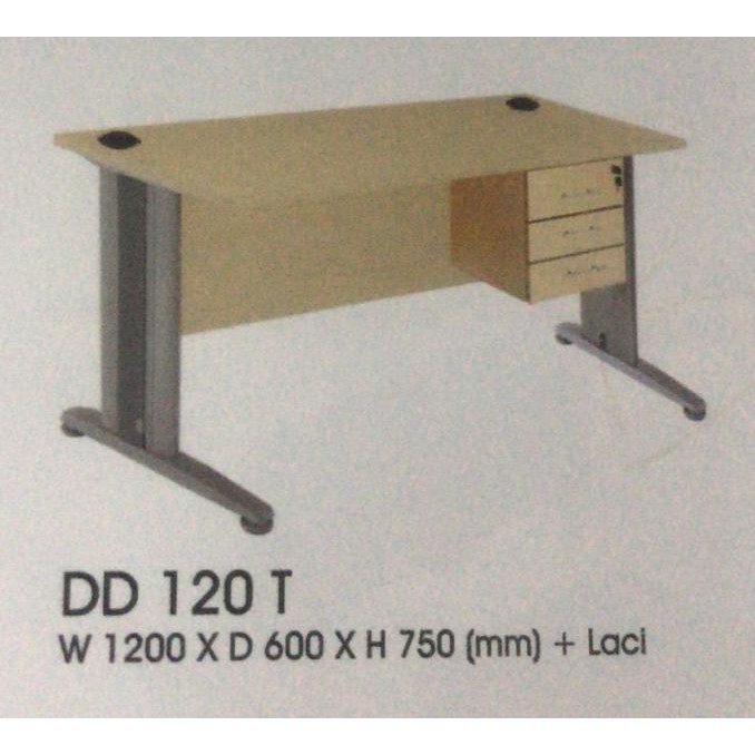 Indachi Office Meja Kantor - Dd 120 T - - Fin Melamine Outletmamang