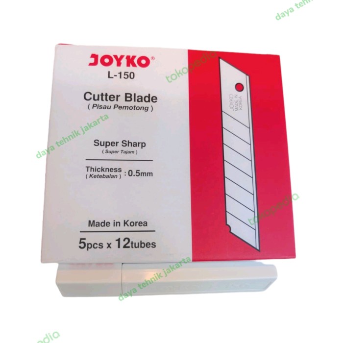 

isi cutter joyko l-150 5x12 tube - isi pemotong cutter 1 kotak