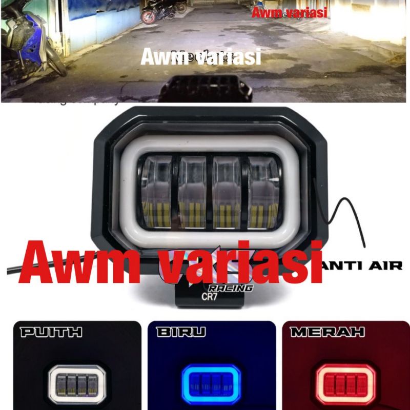 Lampu Tembak Sorot LED 6D 4 Mata Lensa Lampu Depan Daymaker Kotak CWL CREE