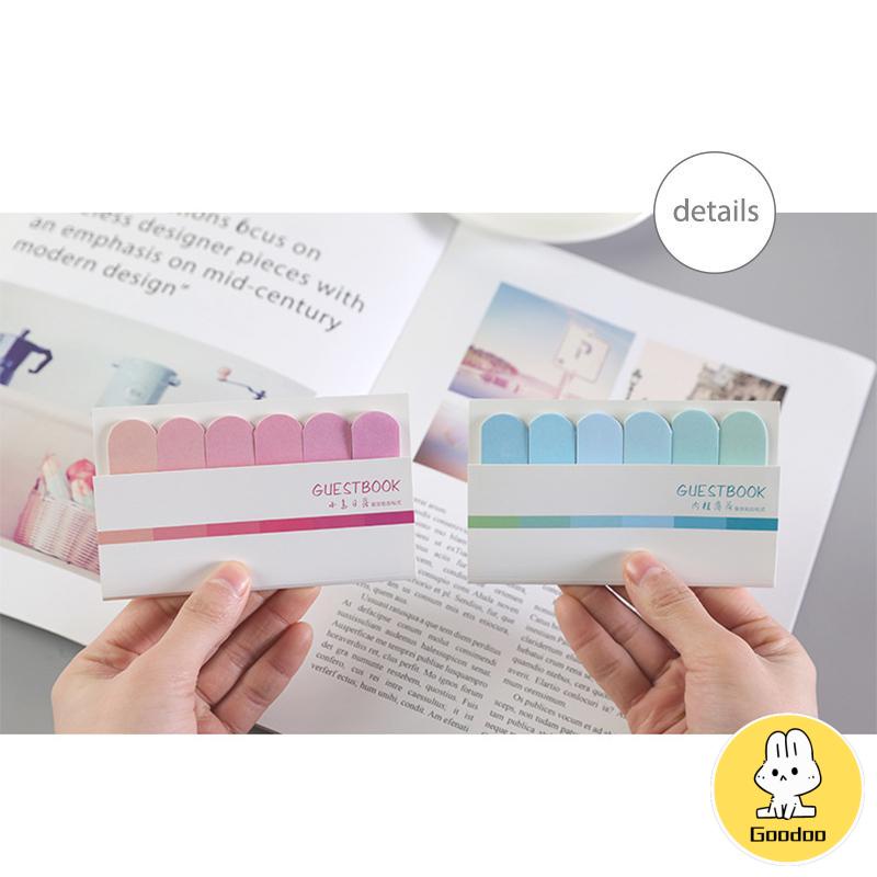 Lucu Kreatif Enam Warna Post-it Notes Siswa Belajar Gradien Catatan Stiker Indeks -Doo