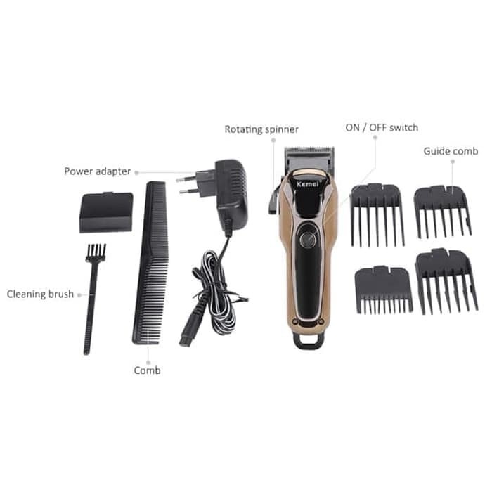 Kemei KM-1990 Alat Cukur Rambut Hair Clipper Cordless Original